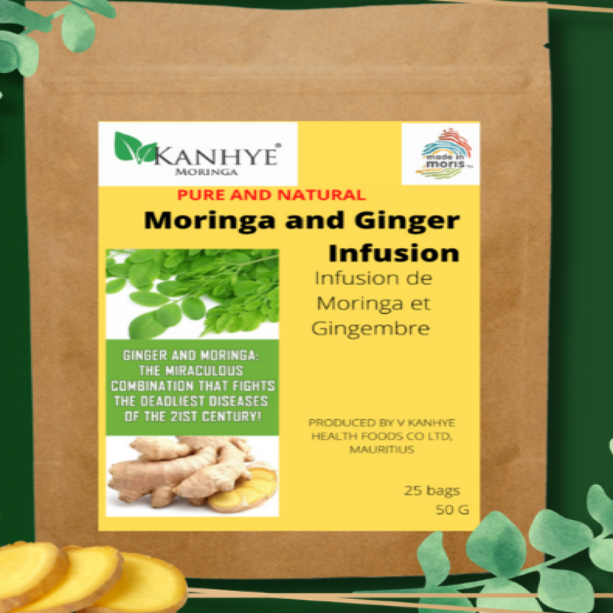 Moringa and Ginger Infusion